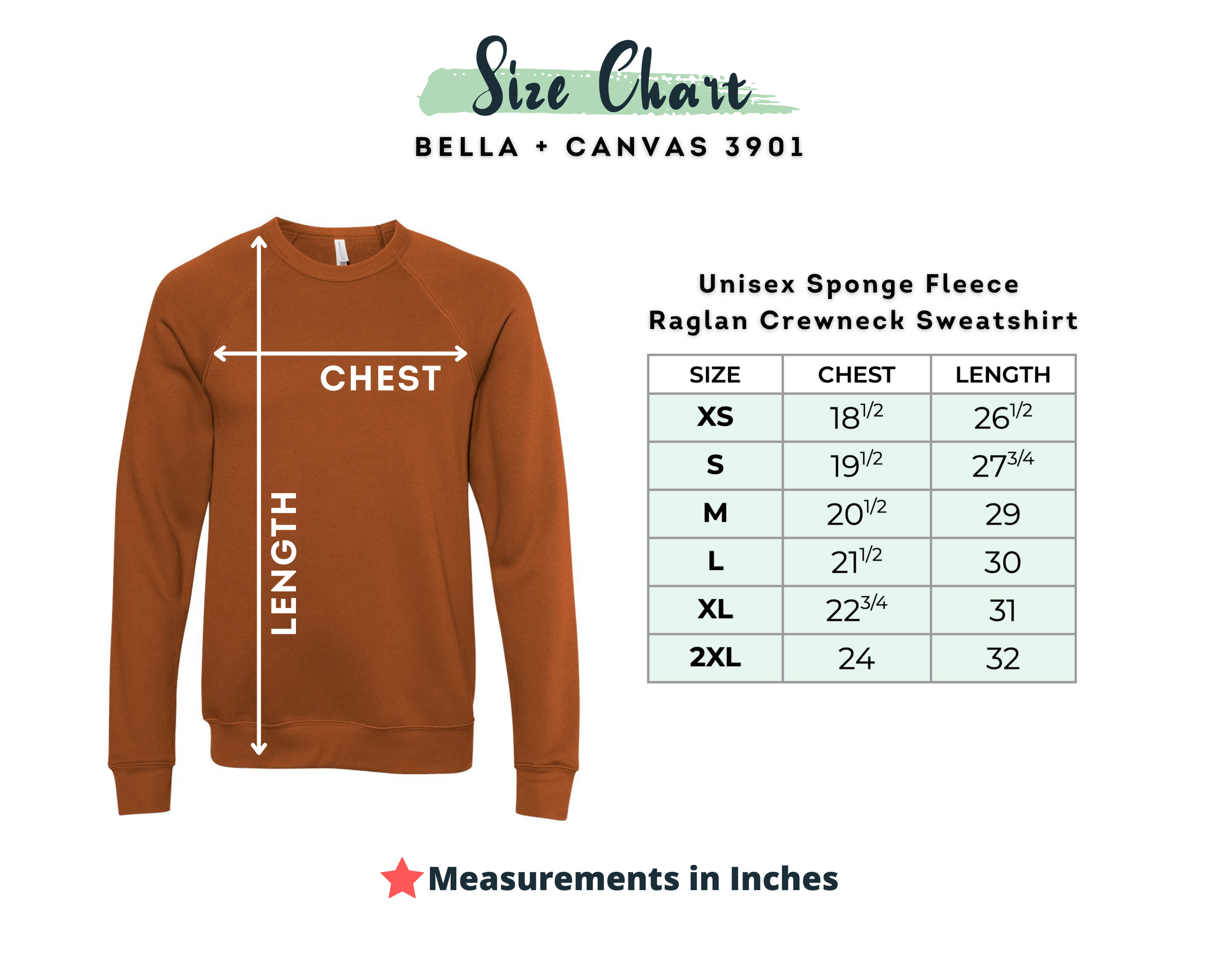 Size Chart – Bella Lucca